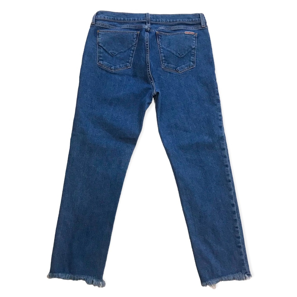 Hudson Riley Luxe Crop Raw Hem Blue Jeans Size 28